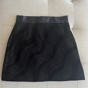 Marc Jacobs Black A-Line Mini Skirt Cocktail
